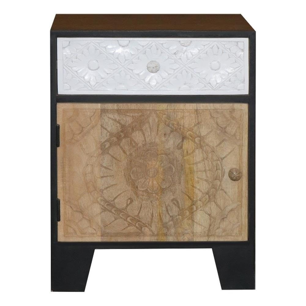 Progressive Furniture Outbound Wood Nightstand in Multi-Color/Black
